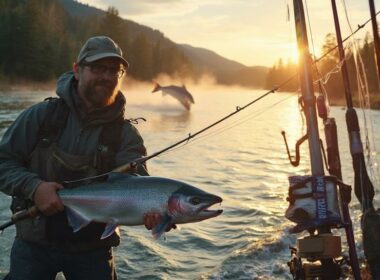 salmon fishing rod selection